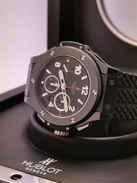 hublot big bang 44mm black magic ceramic chronograph|Hublot black magic watch.